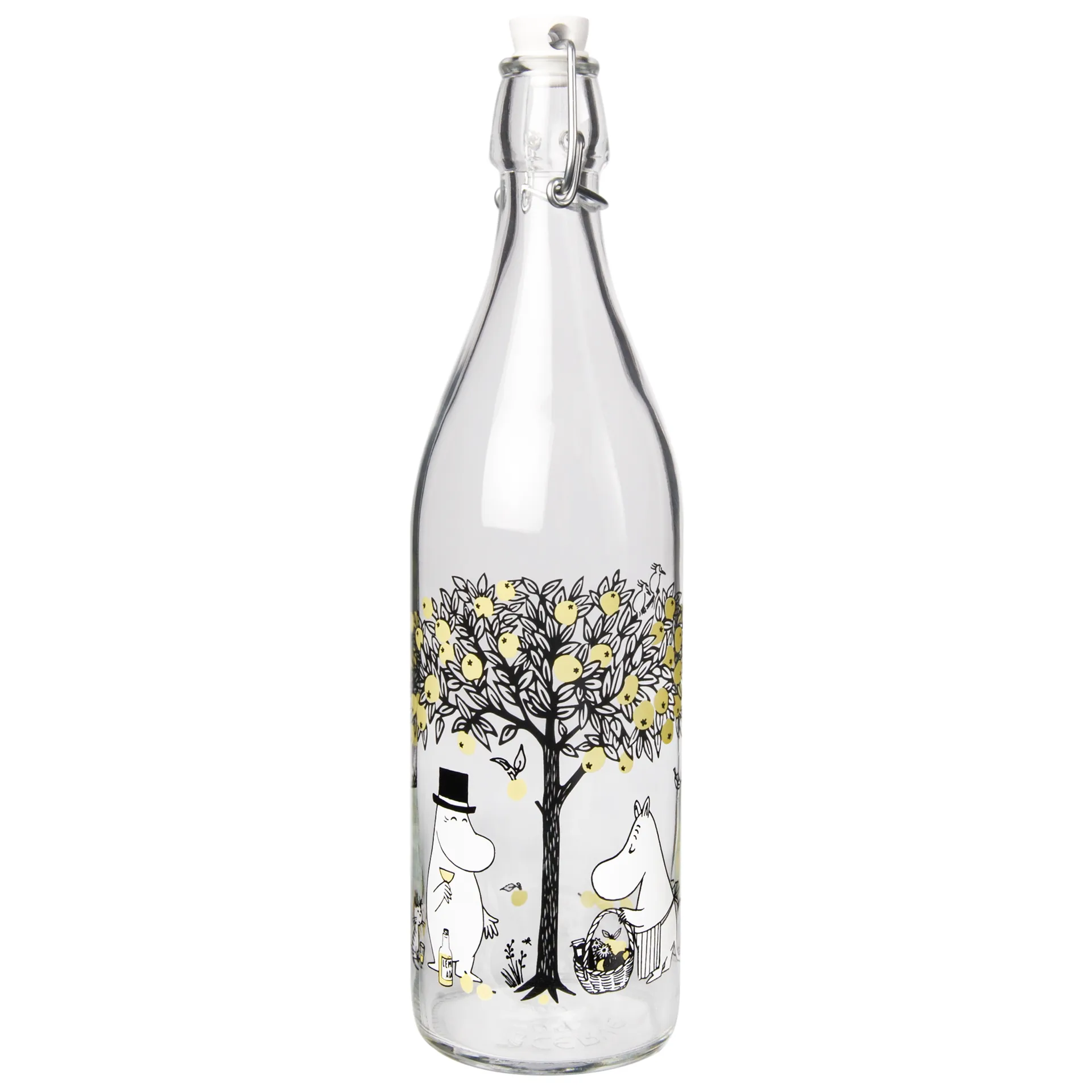 Moomin glass bottle 1 L, Apples Muurla