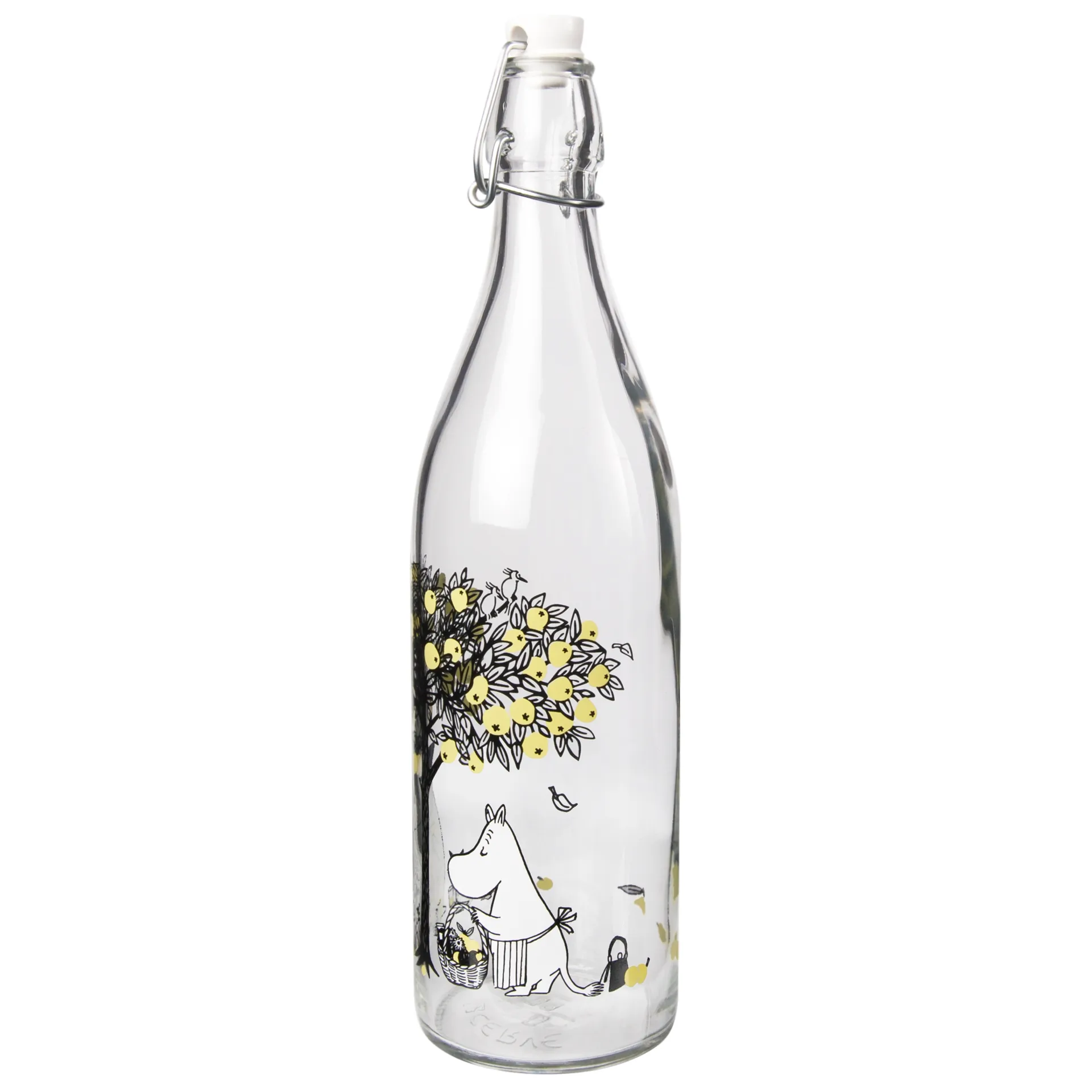 Moomin glass bottle 1 L, Apples Muurla