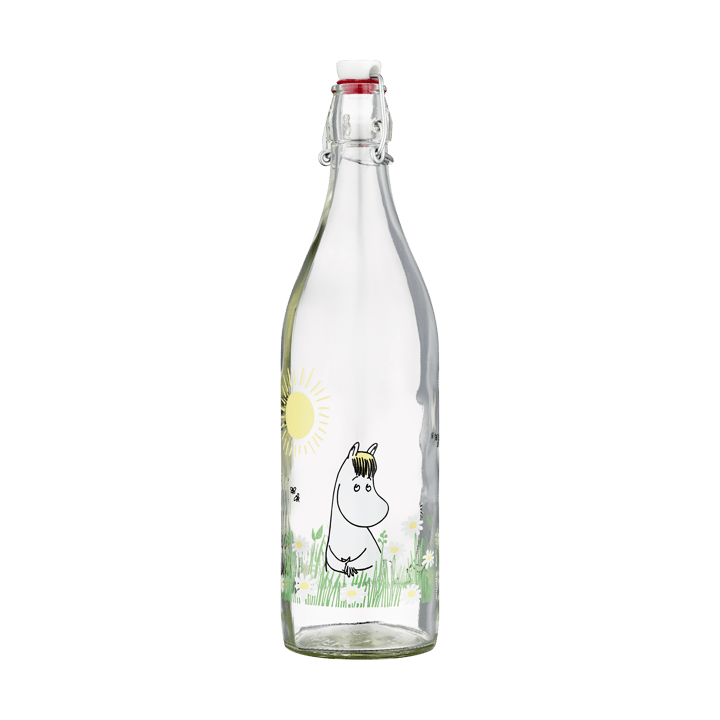 Moomin glass bottle 1 L - Meadow - Muurla