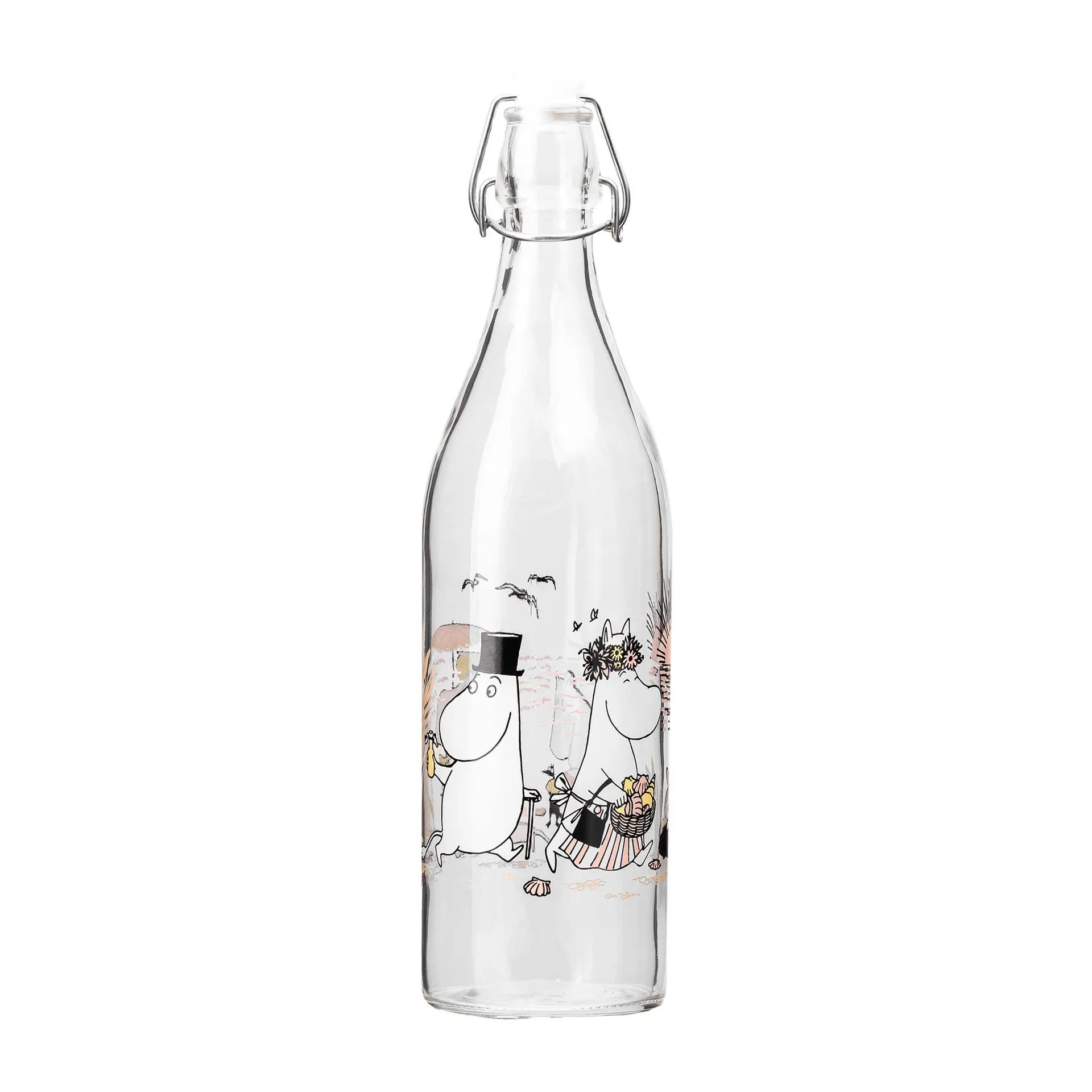 Moomin glass bottle 1 L, The Beach Muurla