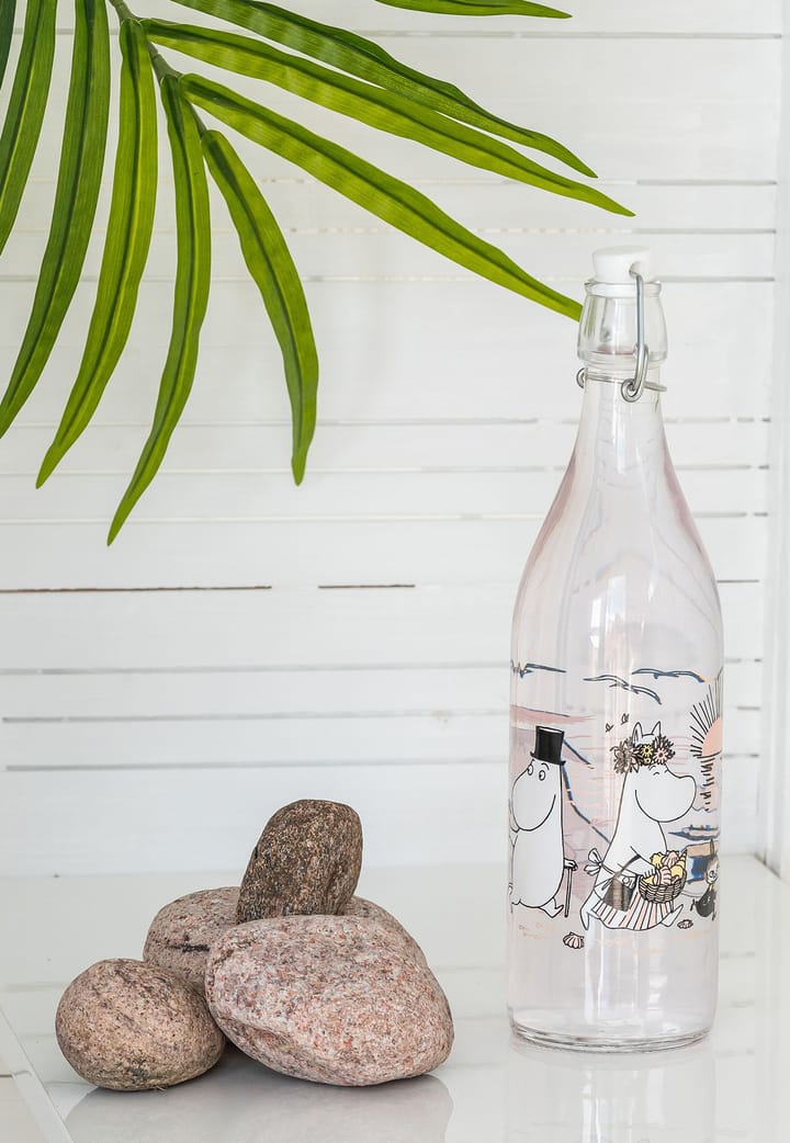 Moomin glass bottle 1 L, The Beach Muurla