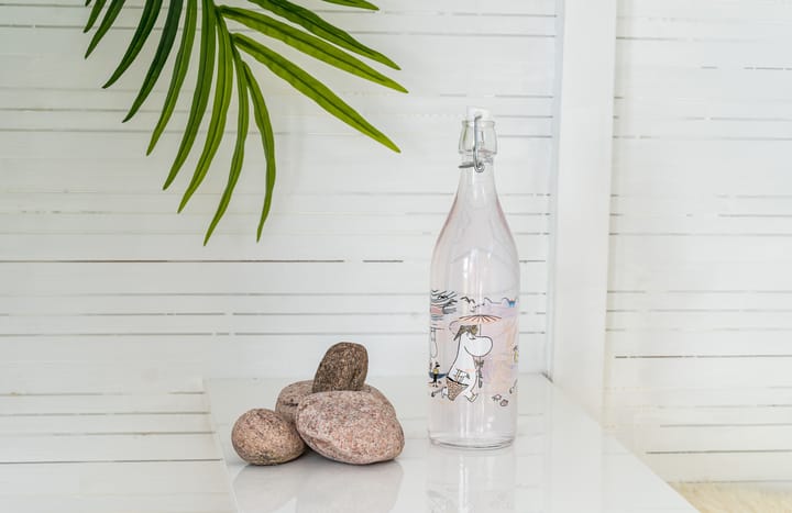 Moomin glass bottle 1 L, The Beach Muurla