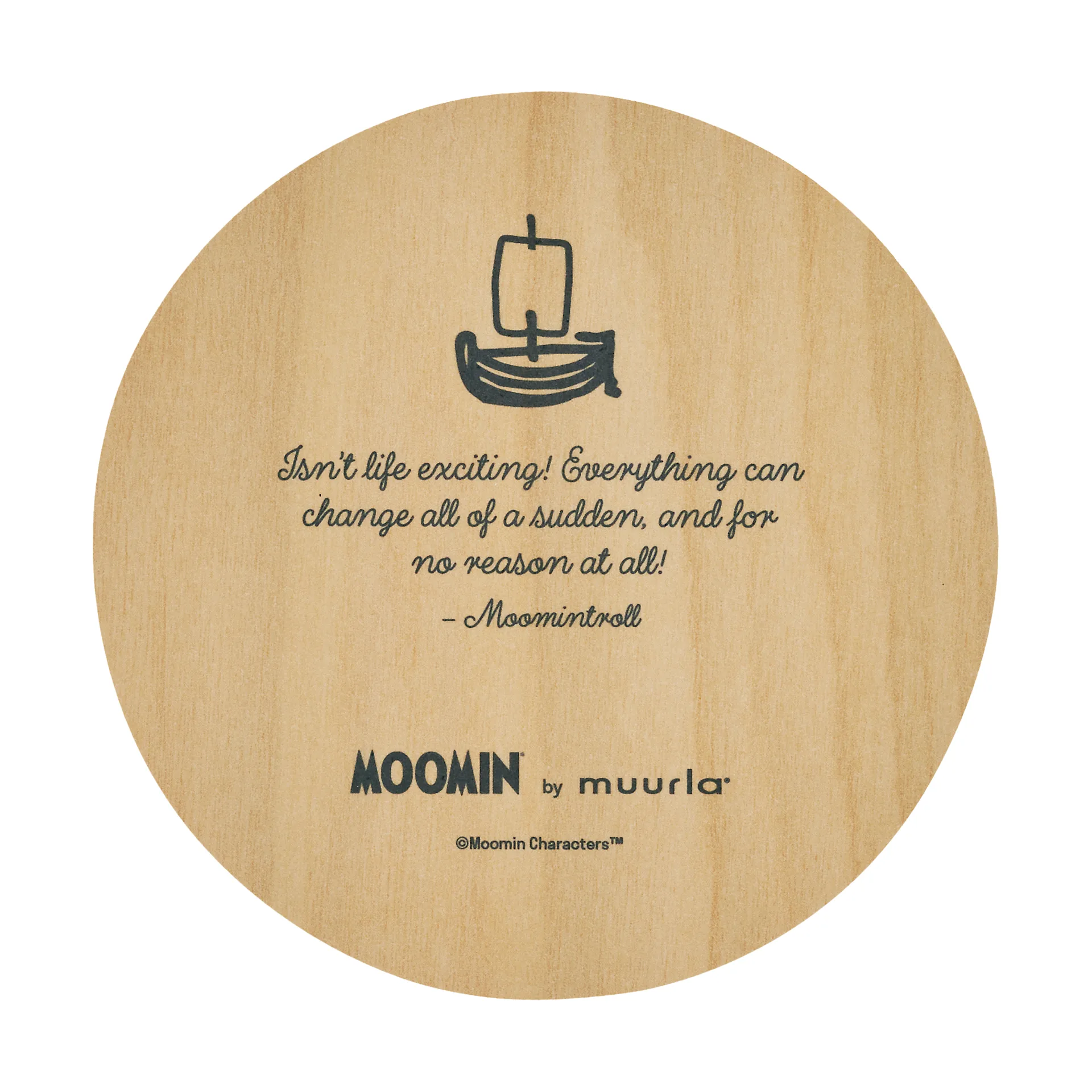 Moomin glass coaster Ø10 cm, Momintroll Muurla