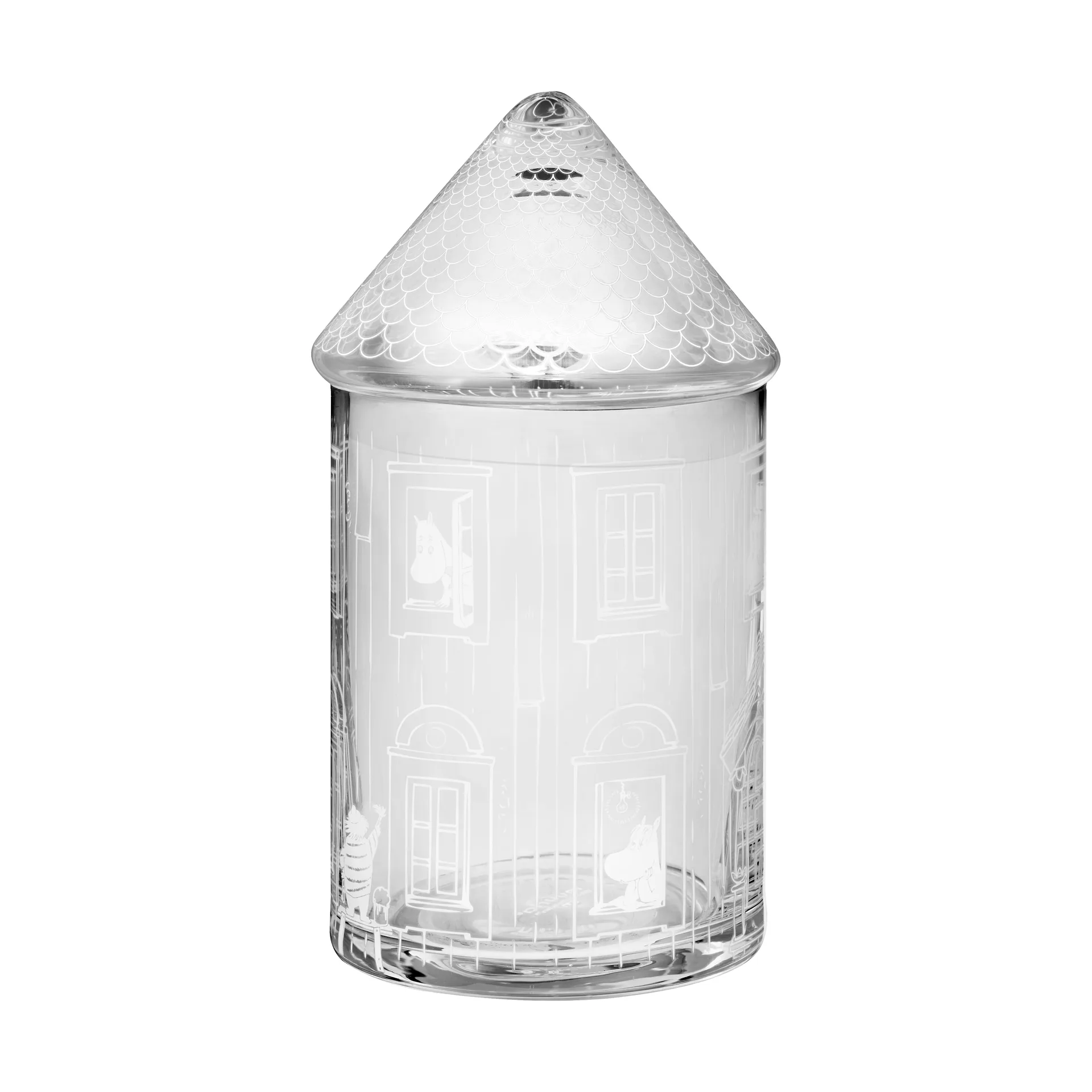 Moomin glass jar Ø9x18.5 cm, Moominhouse Muurla