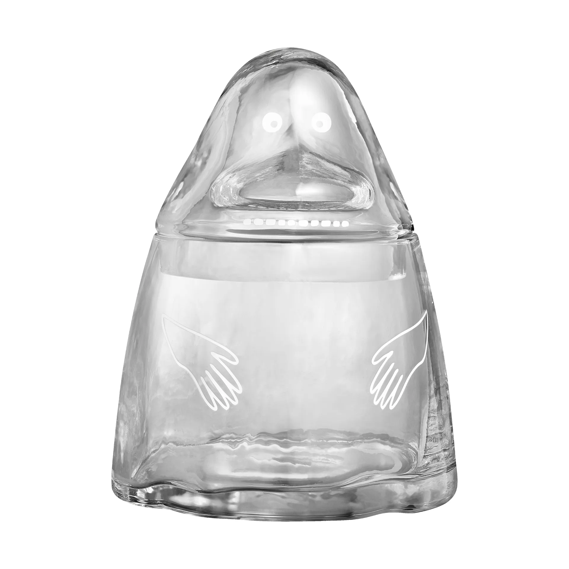 Moomin glass jar, Groke Muurla