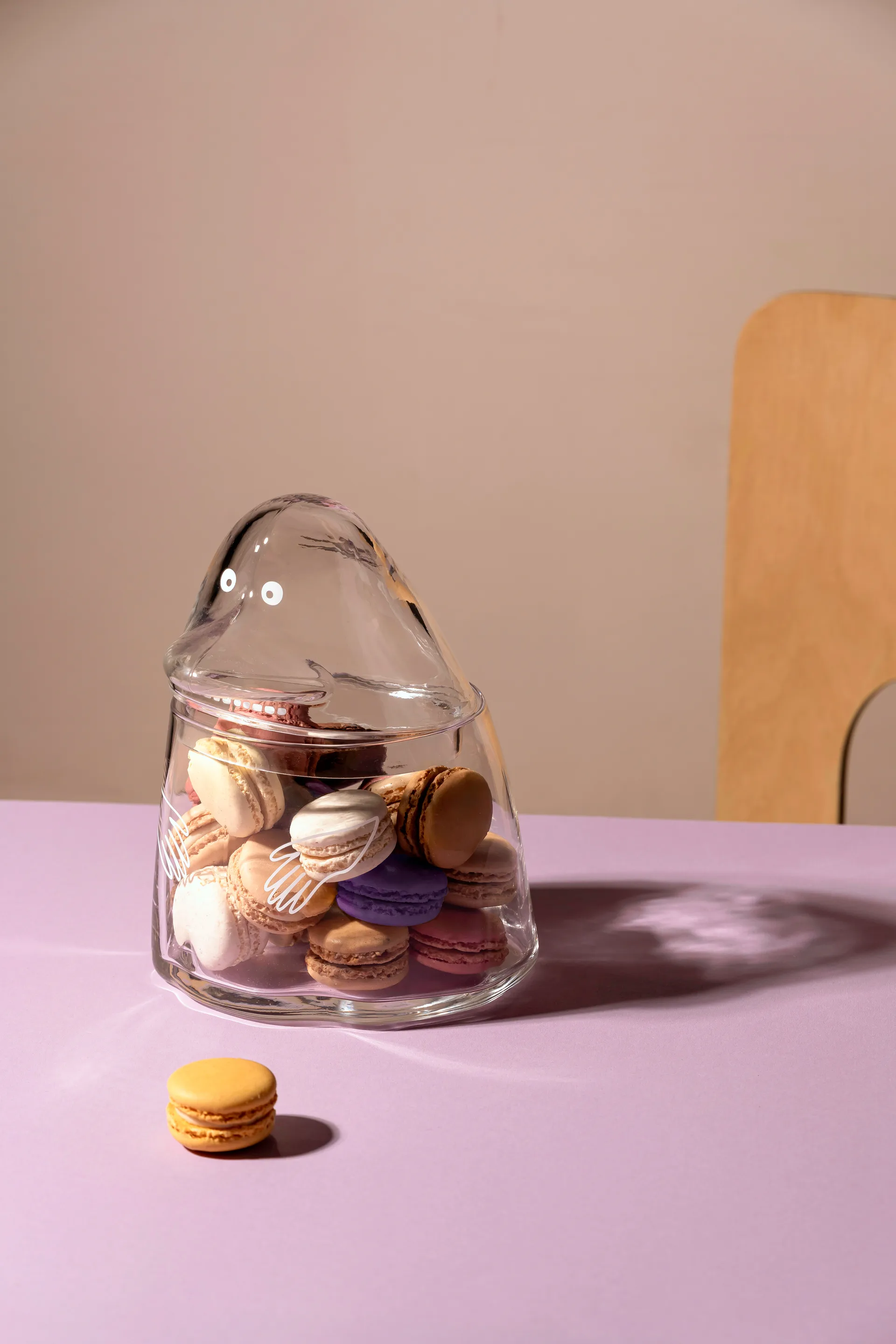 Moomin glass jar, Groke Muurla