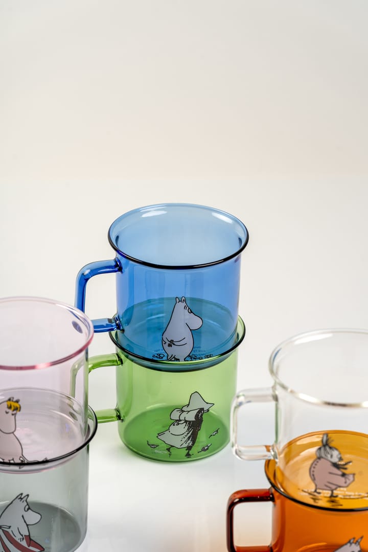 Moomin glass mug 35 cl, Blue Muurla