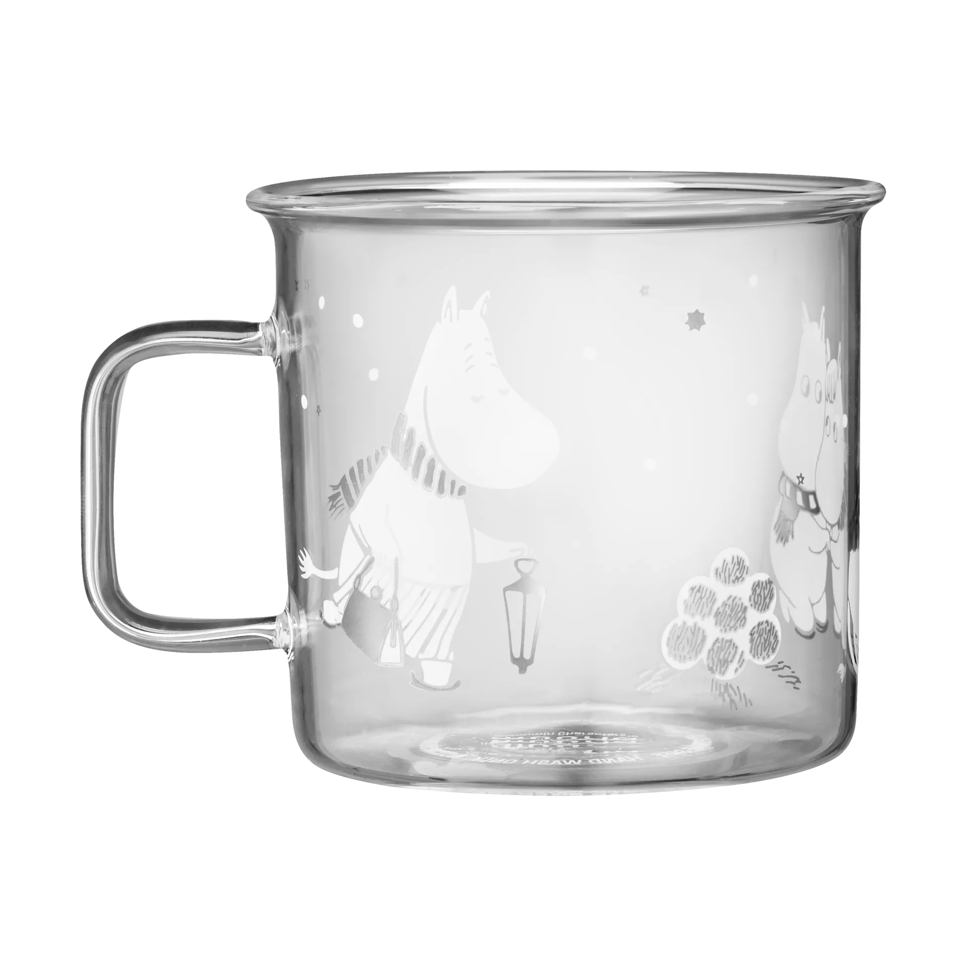 Moomin glass mug 35 cl, Let it snow Muurla