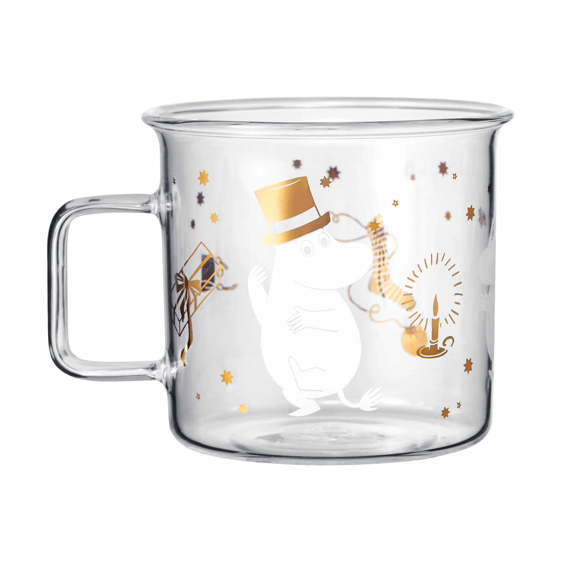 Moomin glass mug 35 cl, Sparkling stars Muurla