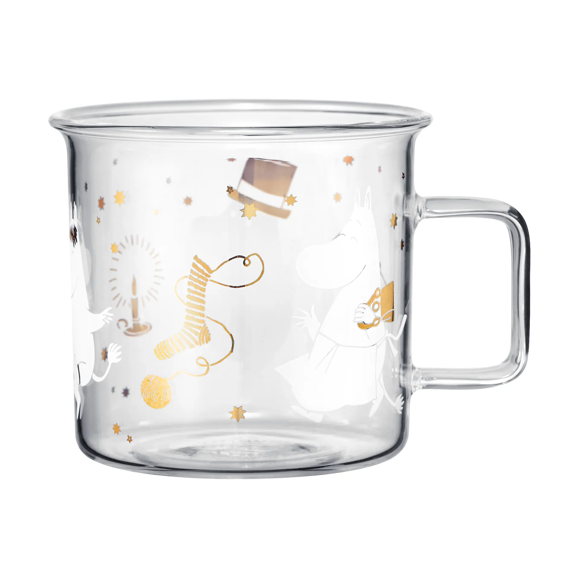 Moomin glass mug 35 cl, Sparkling stars Muurla