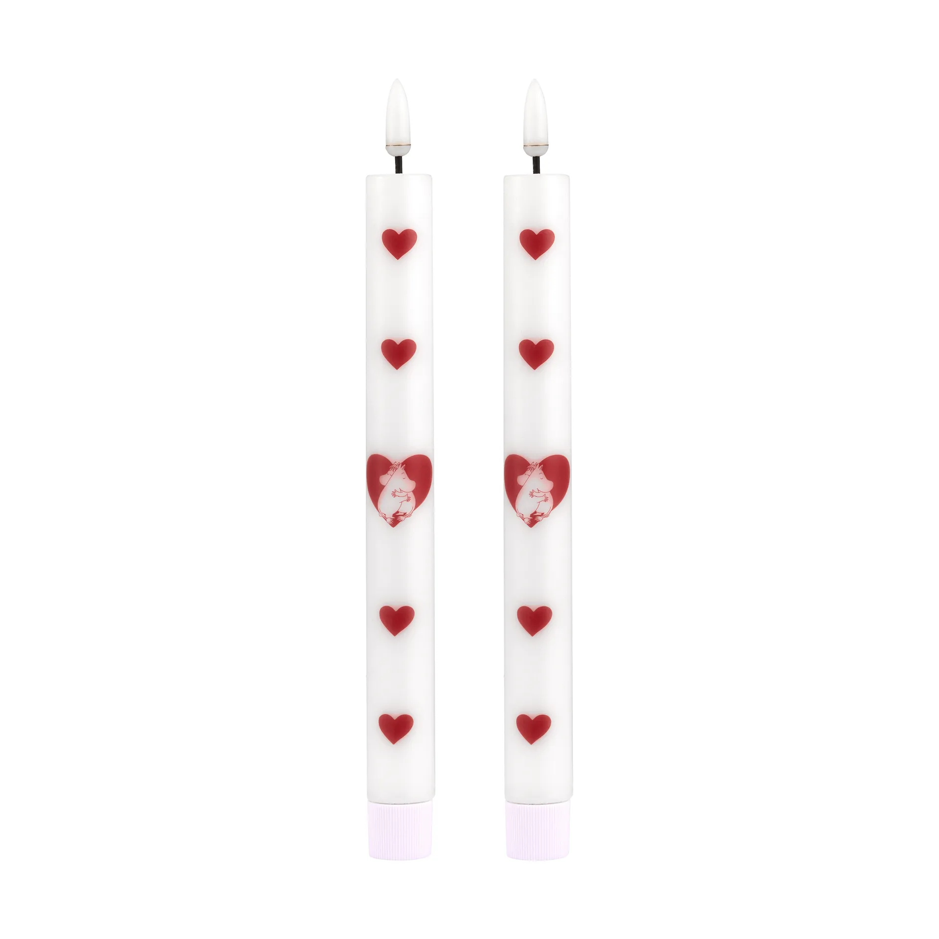 Moomin LED taper candle 25 cm 2-pack, Heart Muurla