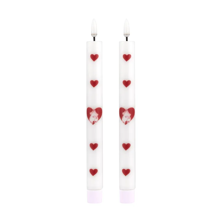 Moomin LED taper candle 25 cm 2-pack - Heart - Muurla