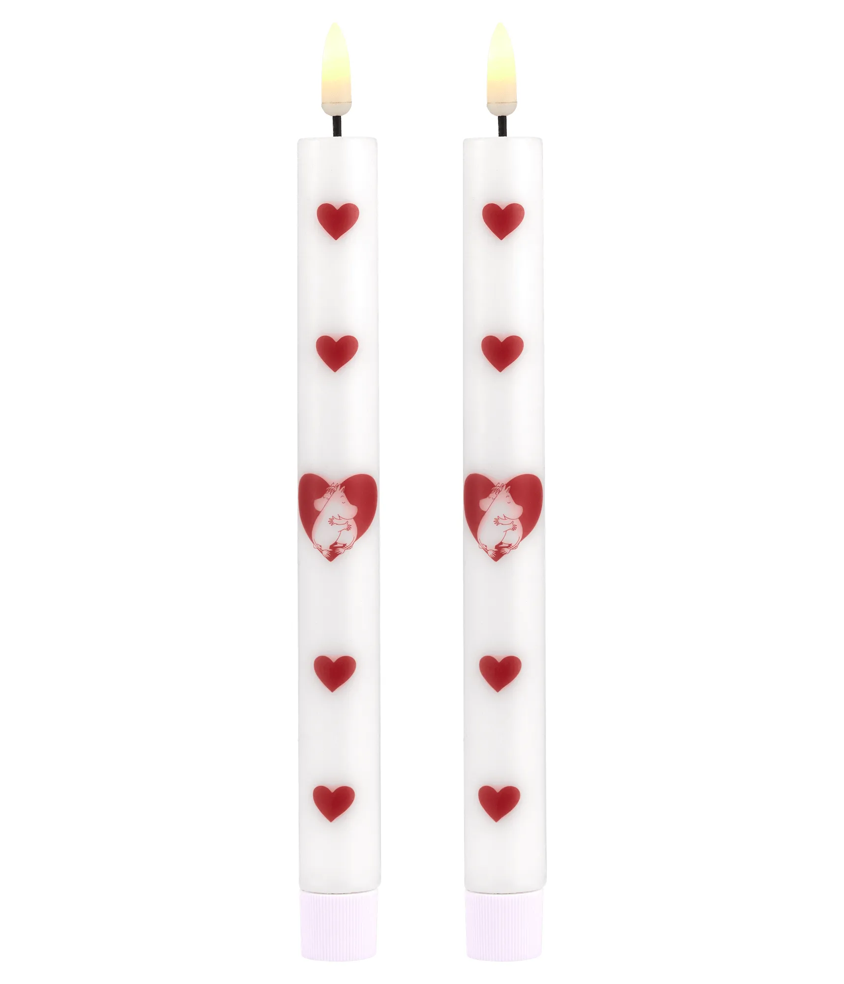 Moomin LED taper candle 25 cm 2-pack, Heart Muurla