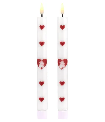 Moomin LED taper candle 25 cm 2-pack - Heart - Muurla