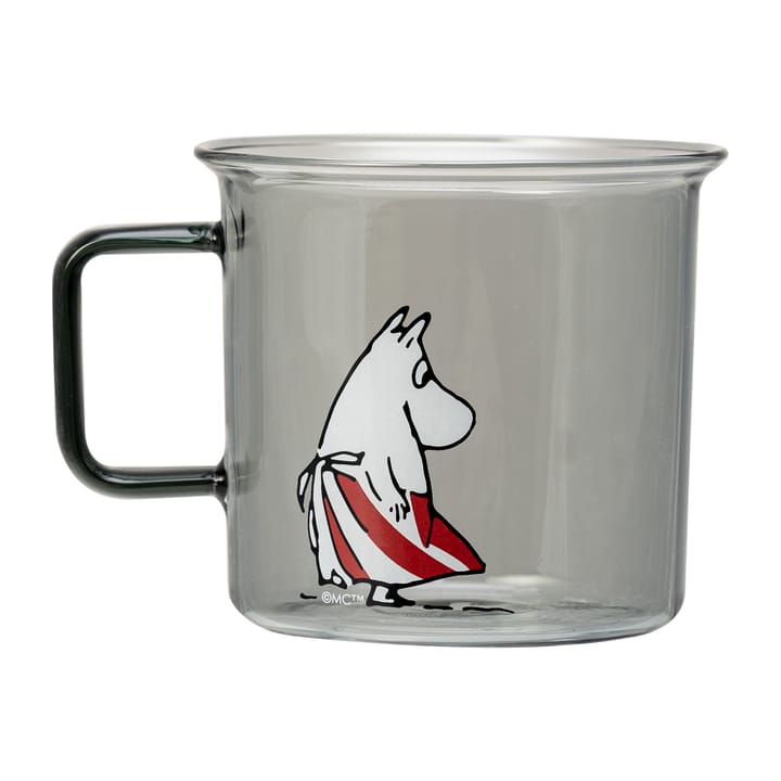 Moomin mamma glass mug 35 cl, grey Muurla