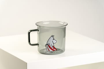 Moomin mamma glass mug 35 cl - grey - Muurla