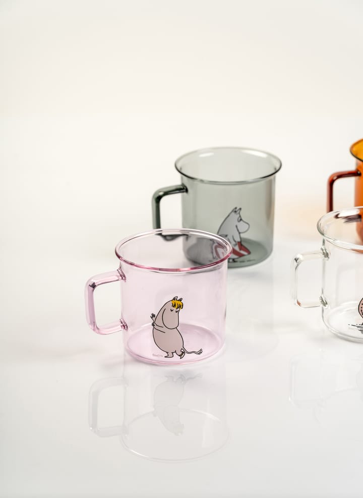 Moomin mamma glass mug 35 cl, grey Muurla