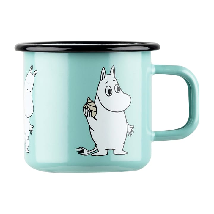 Moomin Retro enamel mug 37 cl, Mint Muurla