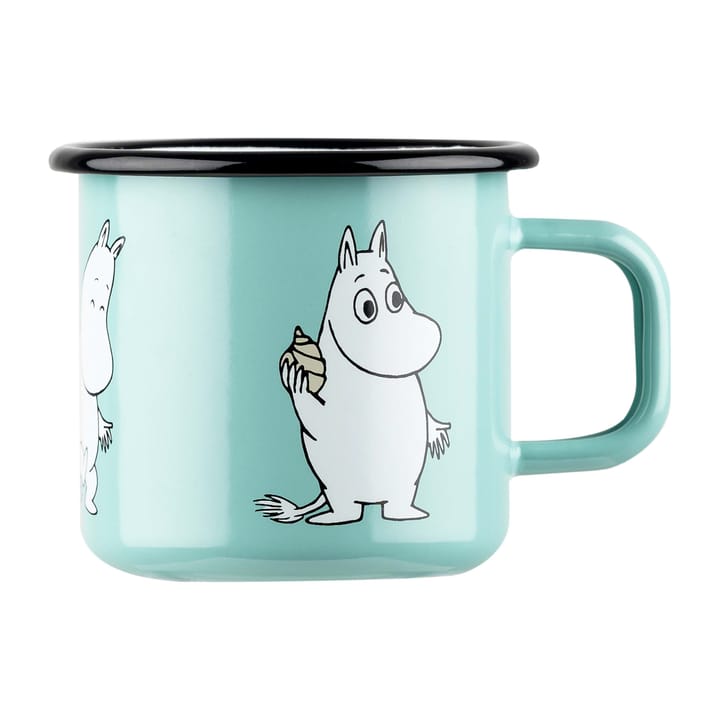 Moomin Retro enamel mug 37 cl - Mint - Muurla