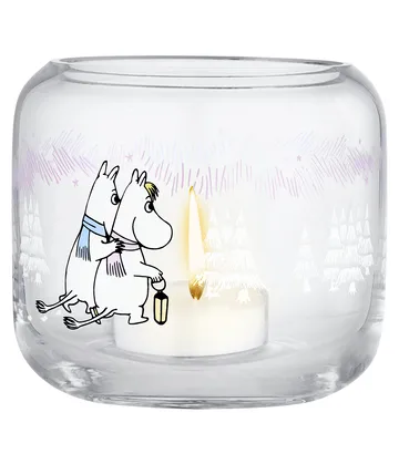 Moomin tealight holder Ø9x8 cm - Frosty Day - Muurla