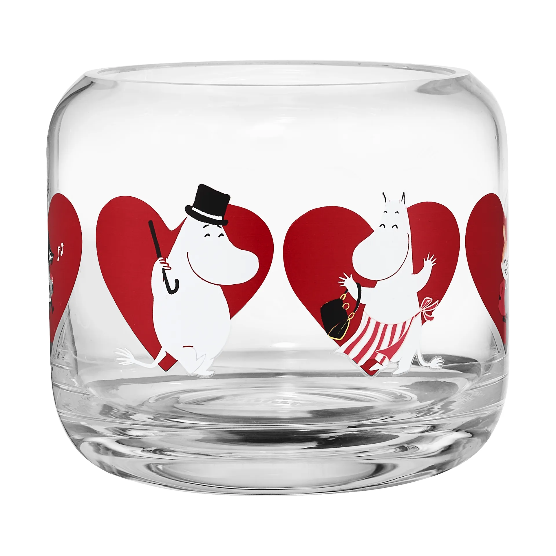 Moomin tealight holder Ø9x8 cm, Heart Muurla