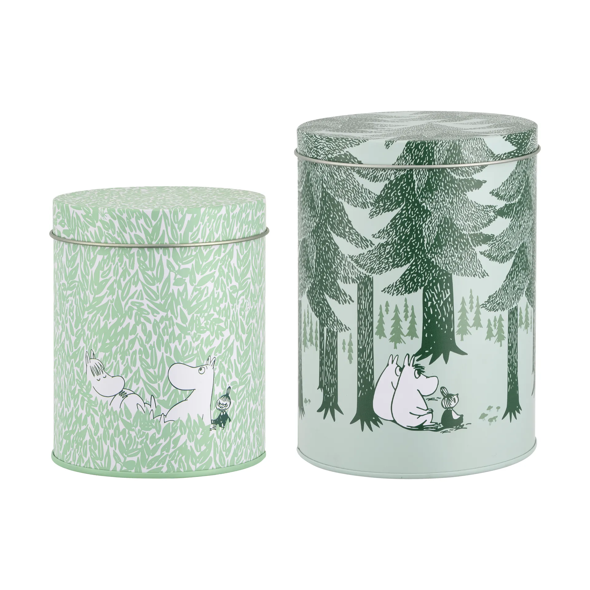 Moomin tin jar set 2 pcs, Forest Muurla