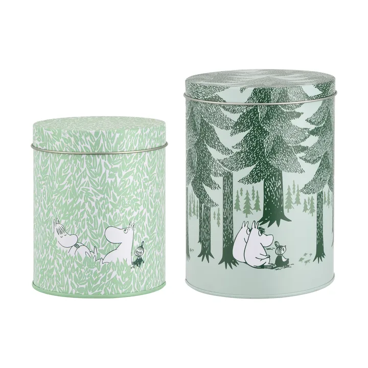 Moomin tin jar set 2 pcs - Forest - Muurla