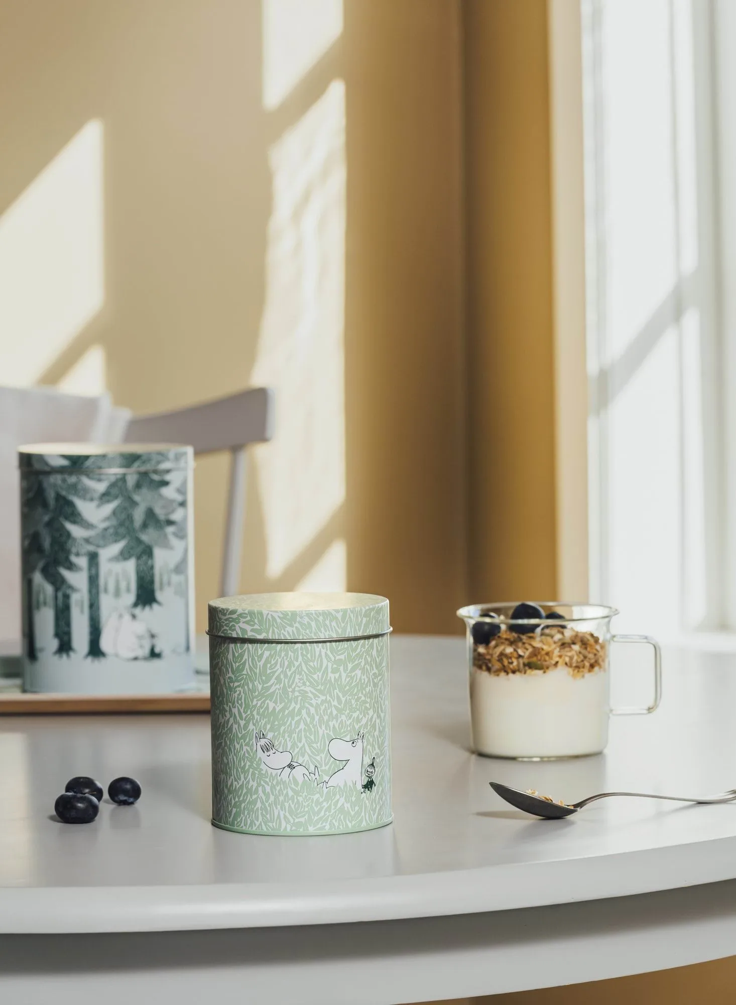 Moomin tin jar set 2 pcs, Forest Muurla