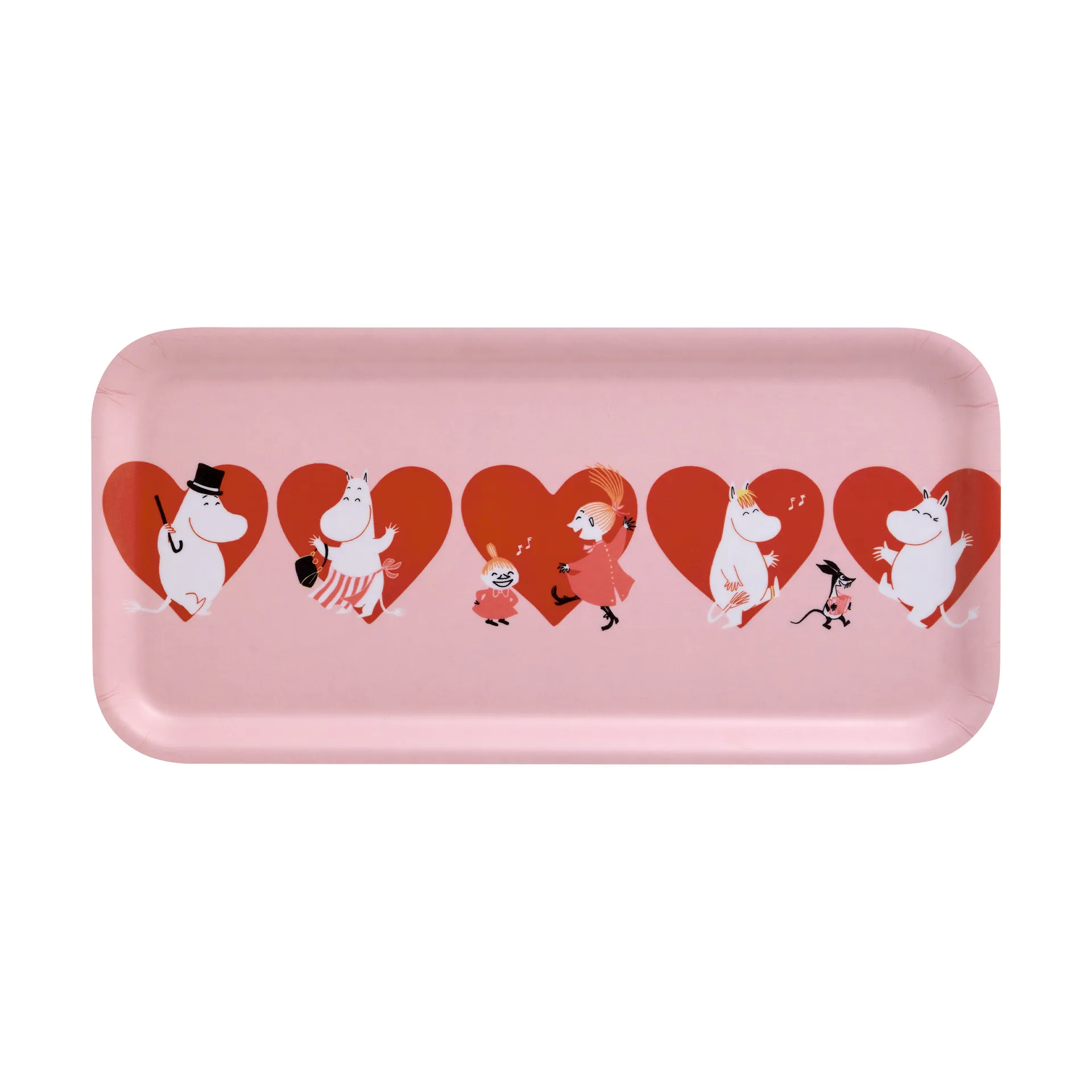 Moomin tray 13x27 cm, Heart Muurla
