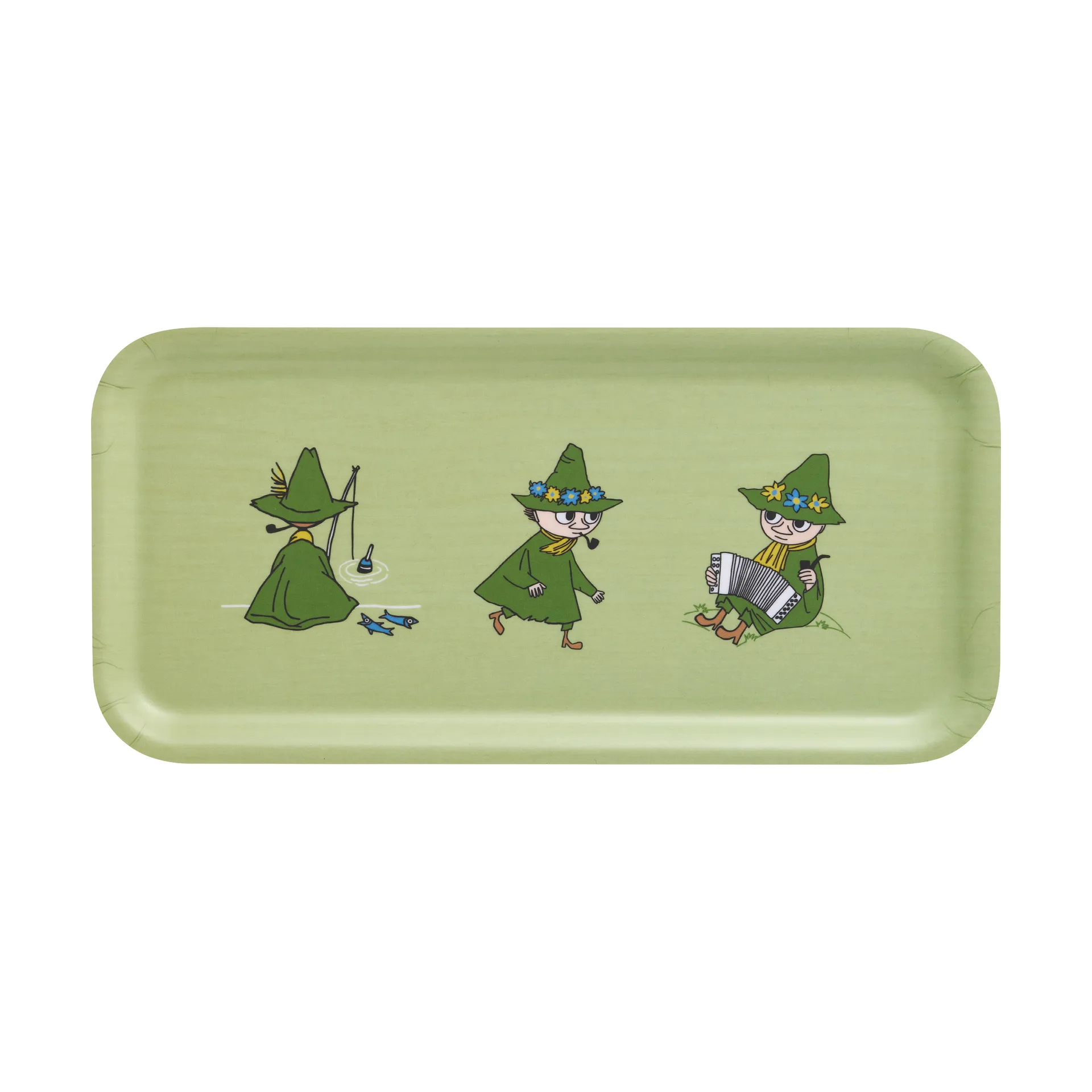 Moomin tray 13x27 cm, Retro Snufkin Muurla