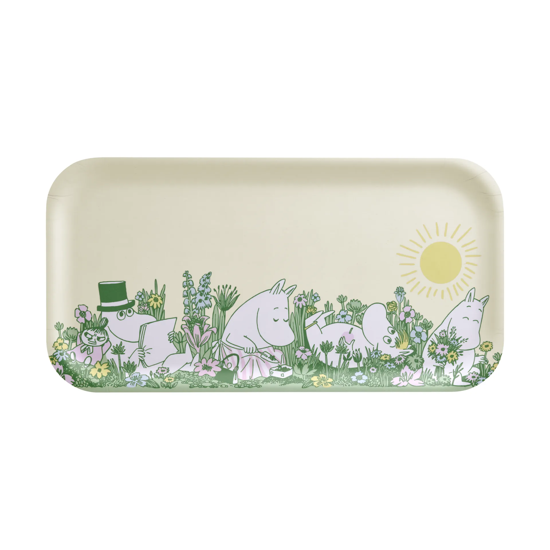 Moomin tray 22x43 cm, In the garden Muurla