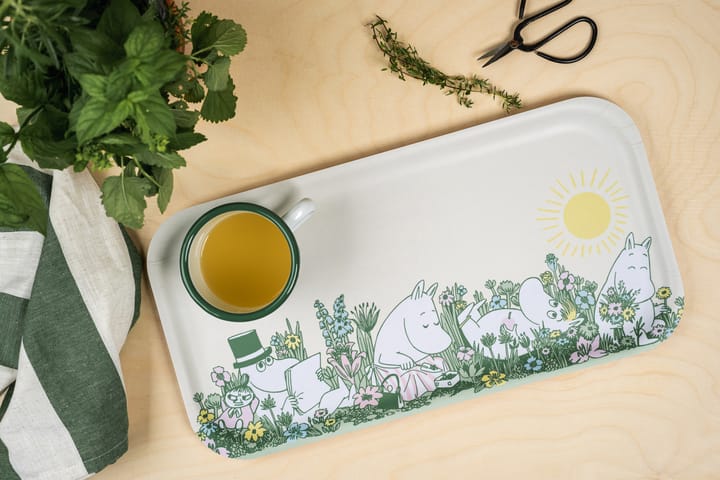 Moomin tray 22x43 cm, In the garden Muurla