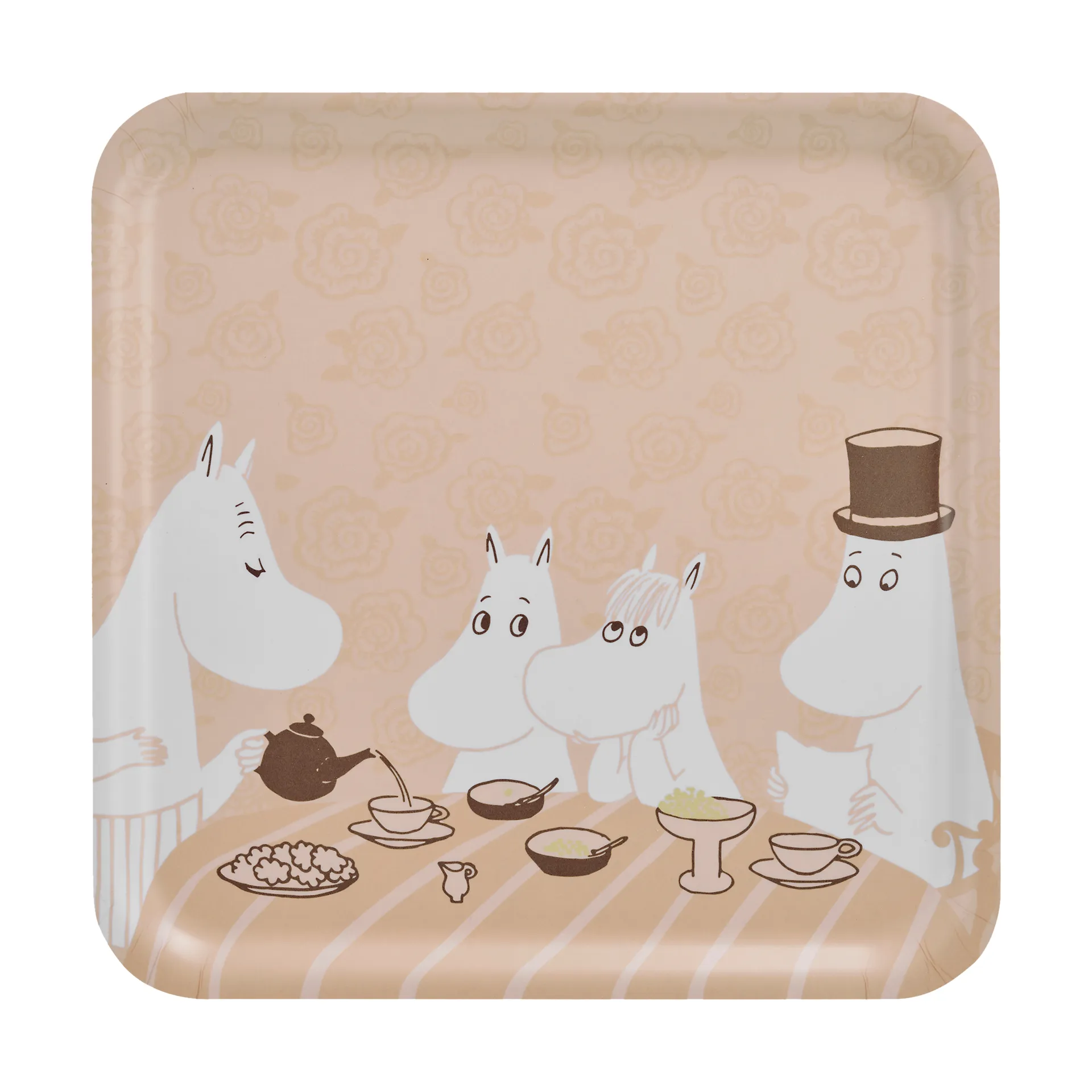 Moomin tray 33x33 cm, Coffee time Muurla