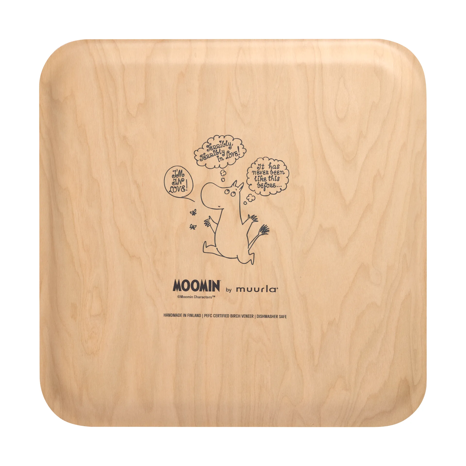 Moomin tray 33x33 cm, Heart Muurla