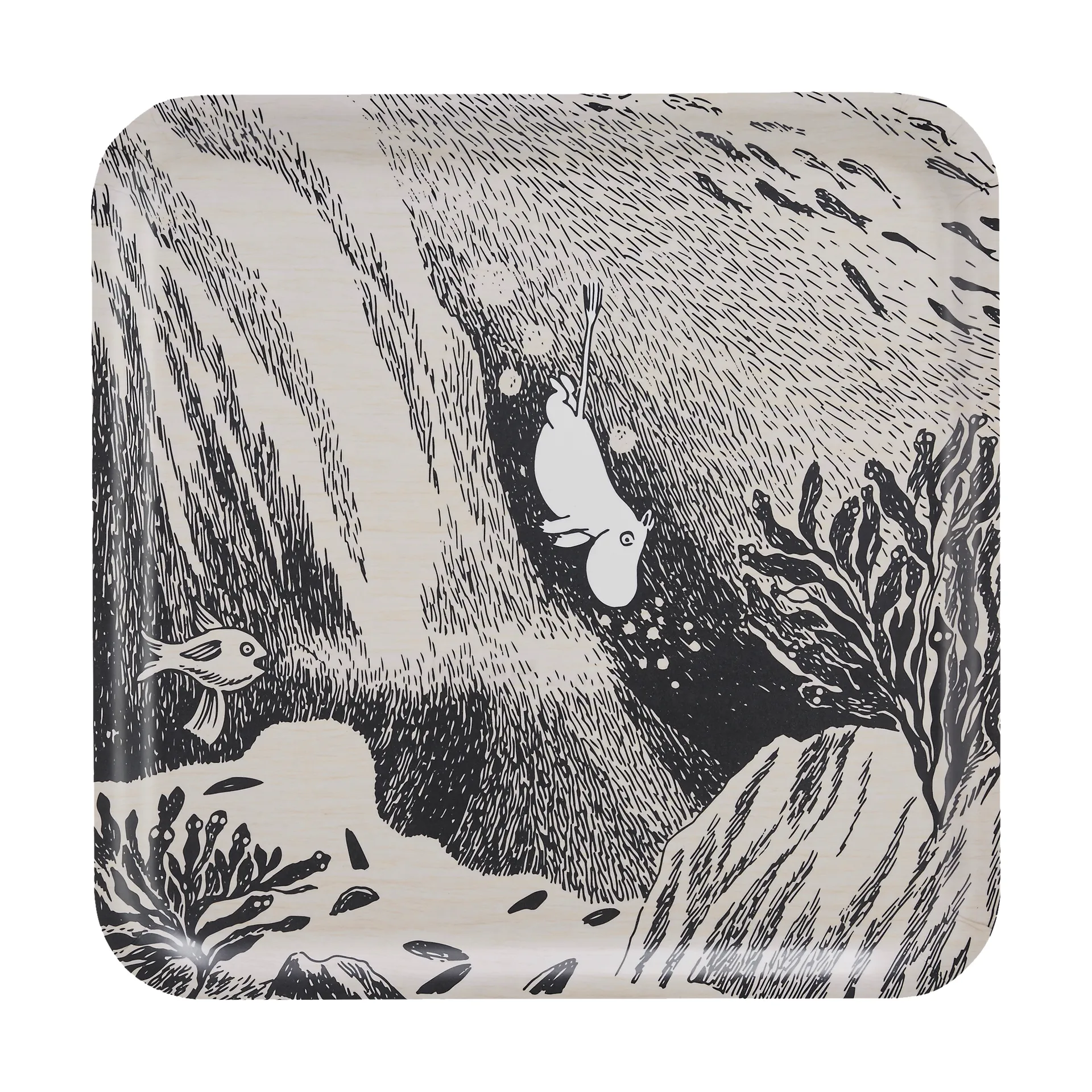 Moomin tray 33x33 cm, The dive Muurla