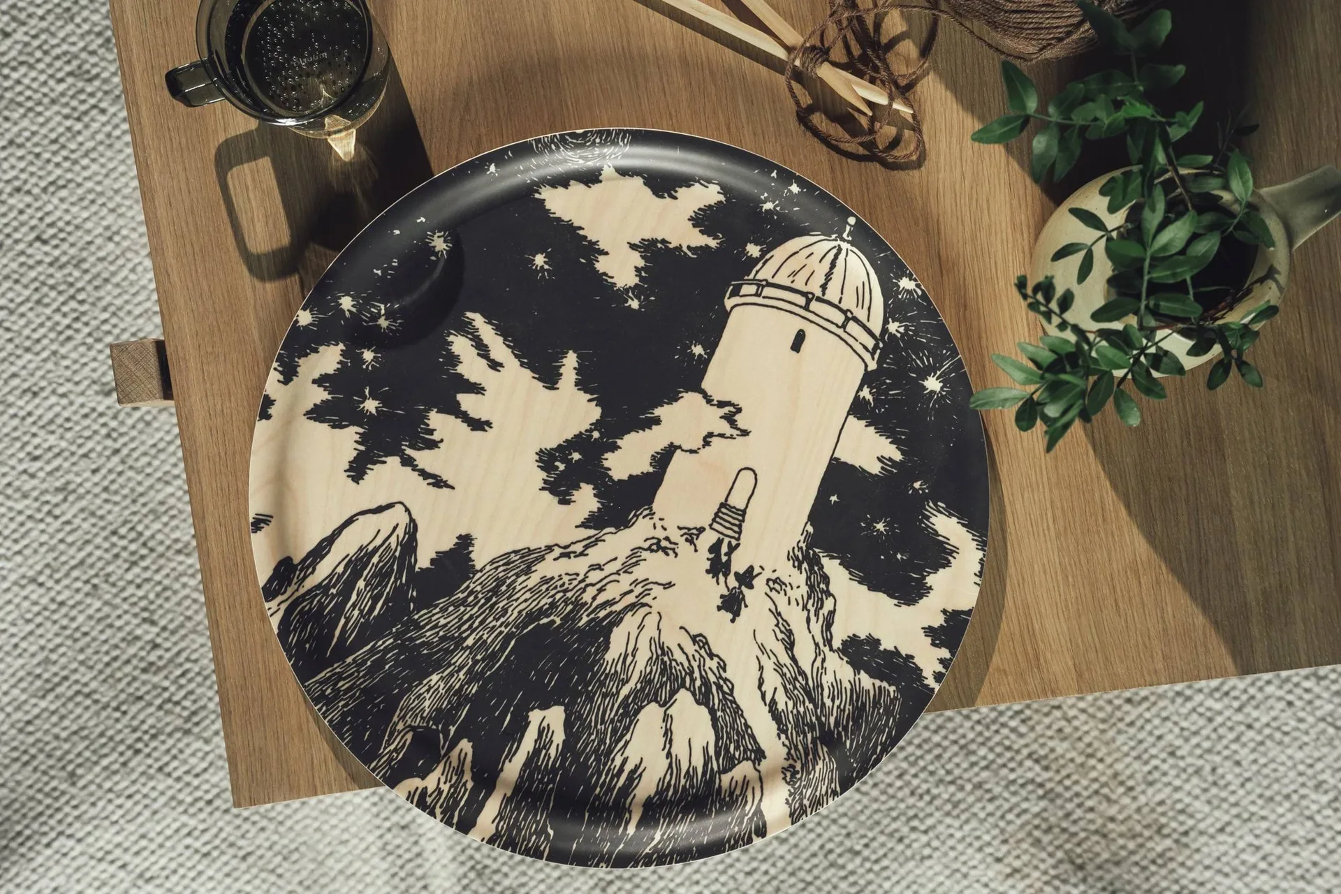 Moomin tray Ø40 cm, Observatory Muurla