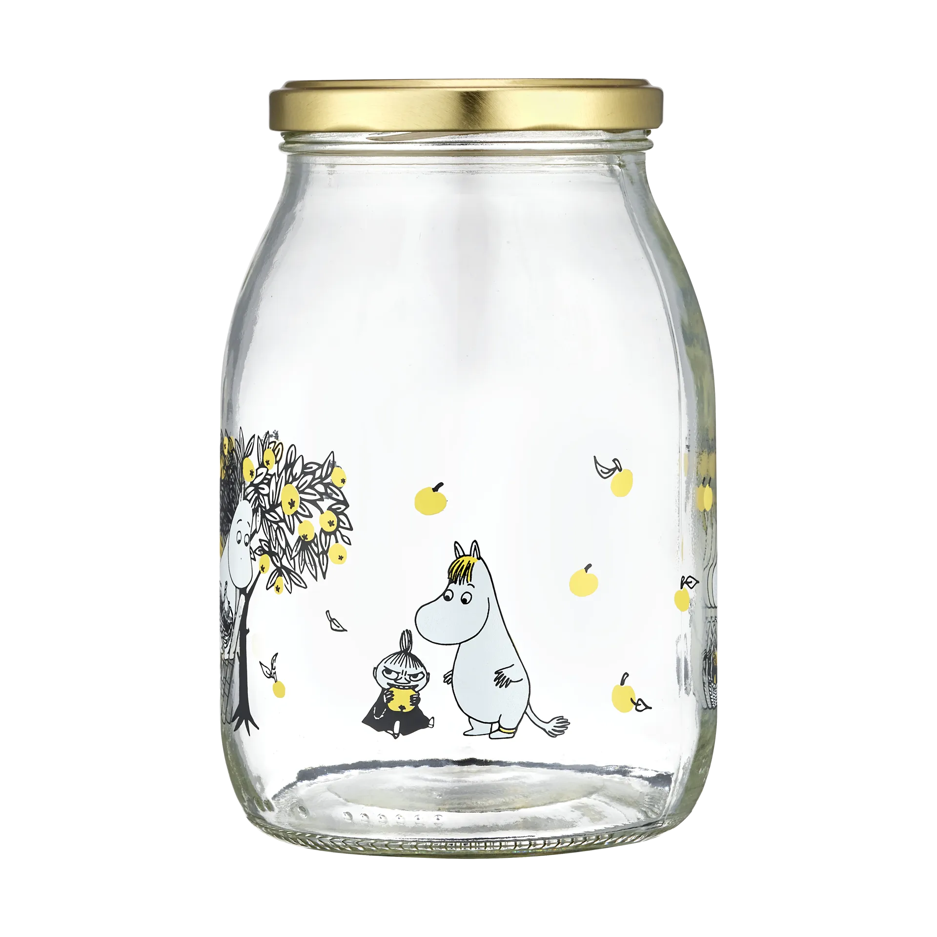 Mumin glass jar 1 L, Apples Muurla