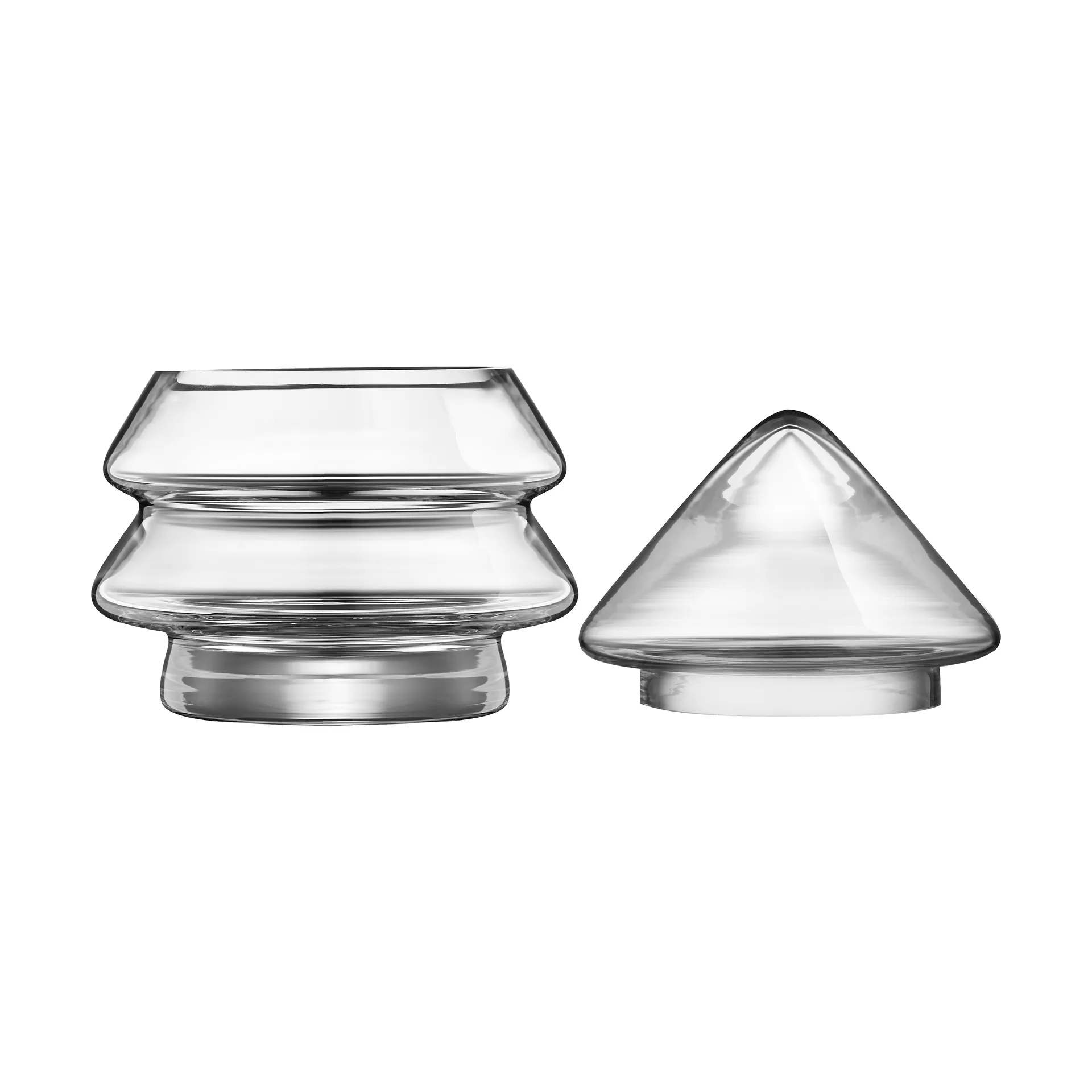 Muurla glass jar 12 cm, Fir Muurla