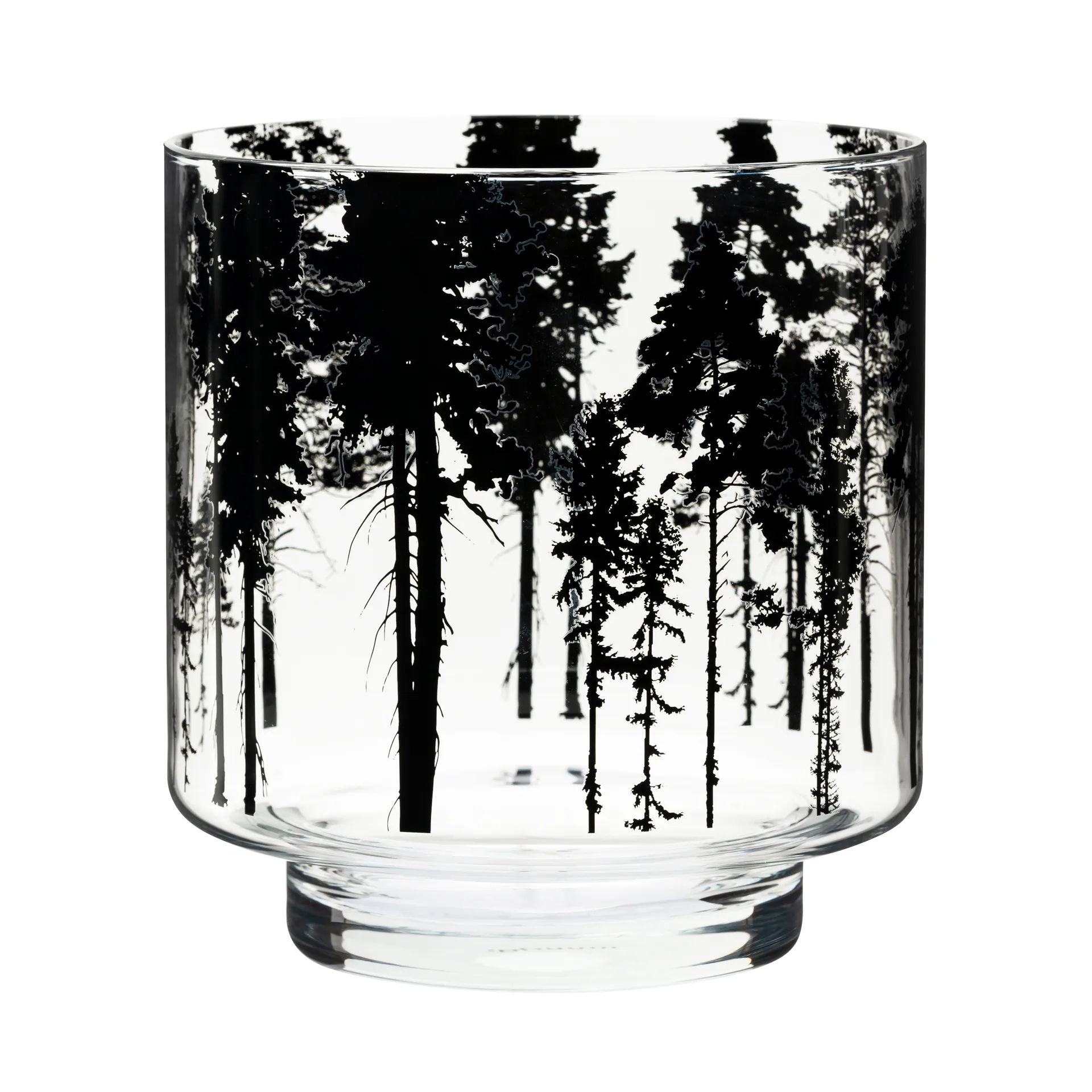 Nordic The Forest lantern/vase 17 cm, clear-black Muurla