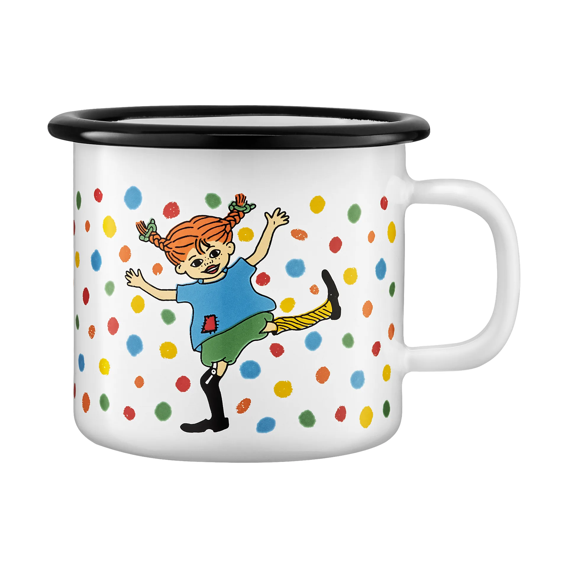 Pippi enamel mug 2.5 dl, Jump for Joy Muurla