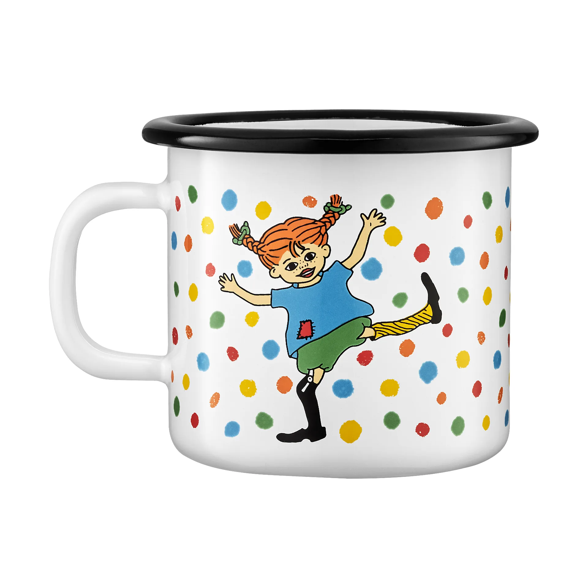 Pippi enamel mug 2.5 dl, Jump for Joy Muurla