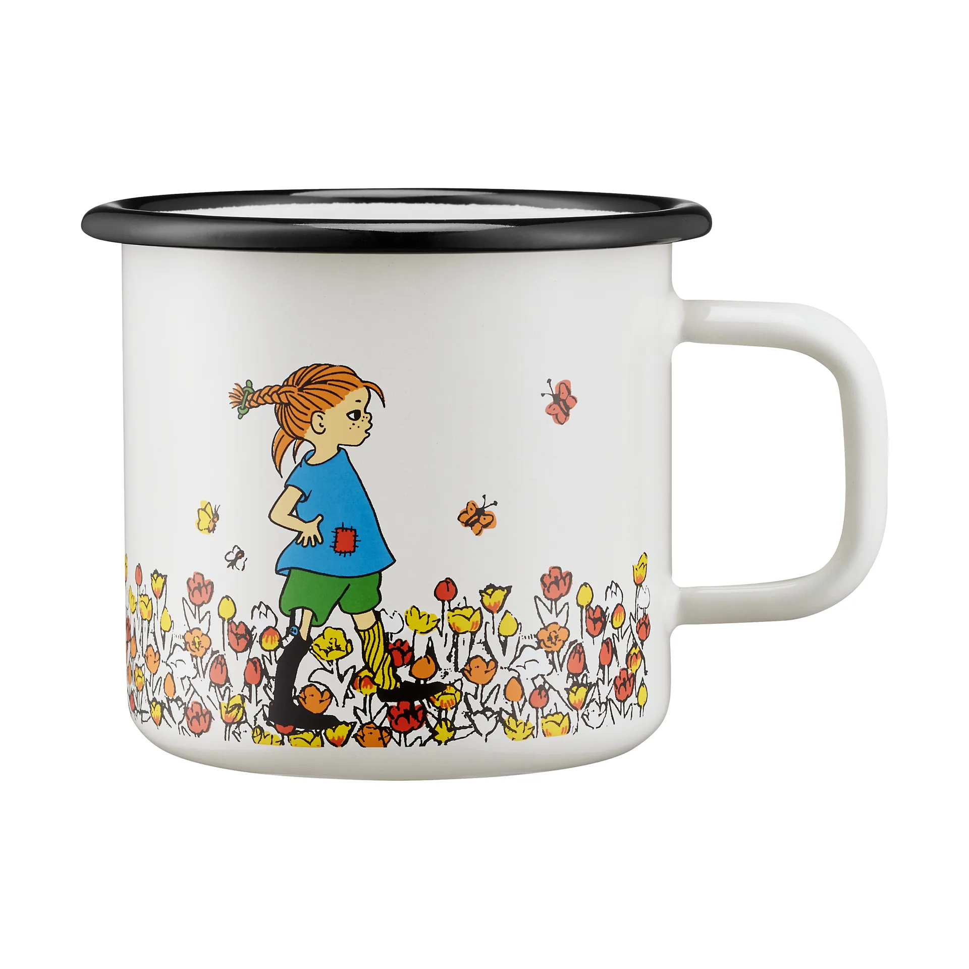 Pippi Longstocking enamel mug 3.7 dl, Be More Pippi Muurla