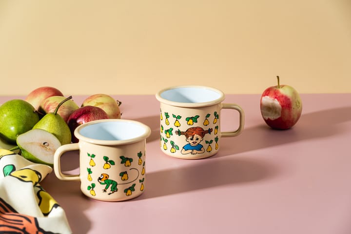 Pippi Longstocking enamel mug 3.7 dl, Fruits Muurla