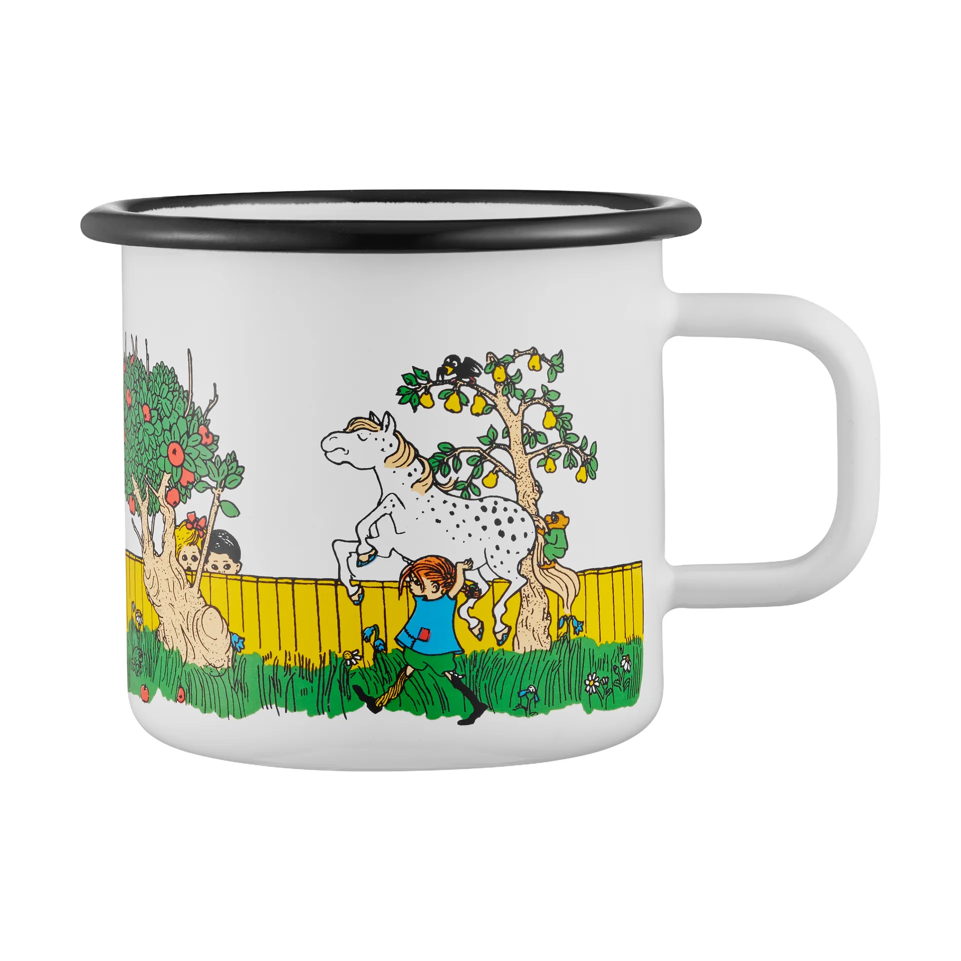 Pippi Longstocking enamel mug 3.7 dl, The Way Home Muurla