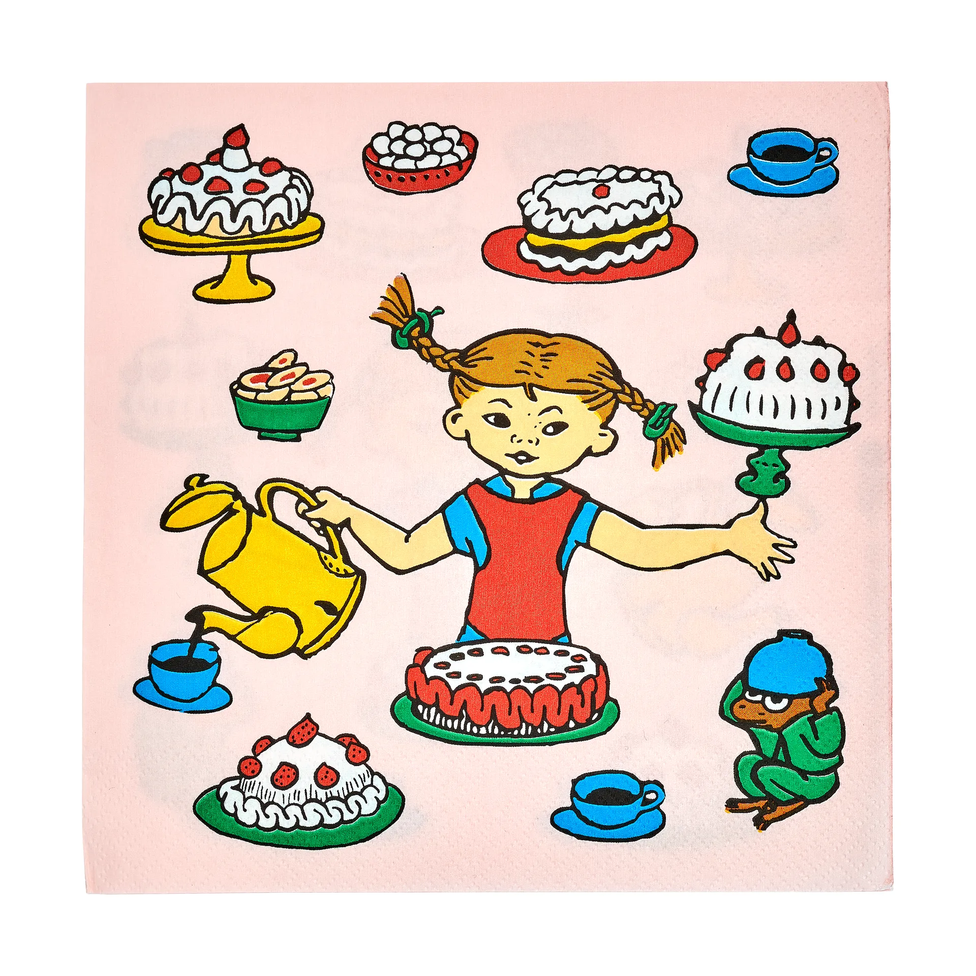Pippi napkins 33x33 cm 20-pack, Birthday Muurla