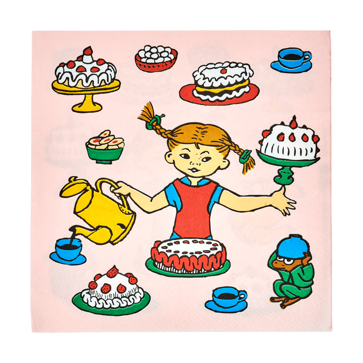 Pippi napkins 33x33 cm 20-pack - Birthday - Muurla