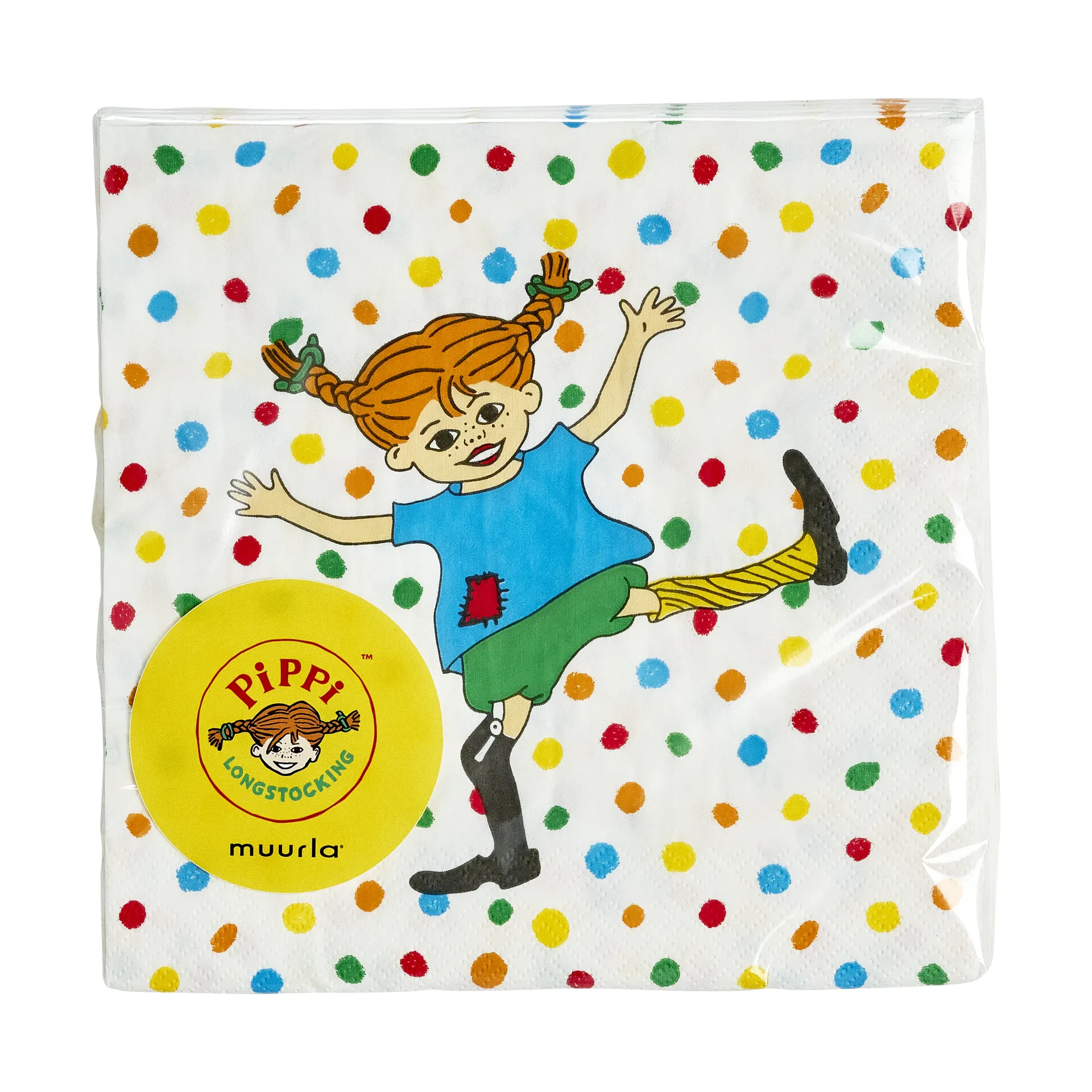 Pippi napkins 33x33 cm 20-pack, Jumping Jack Muurla