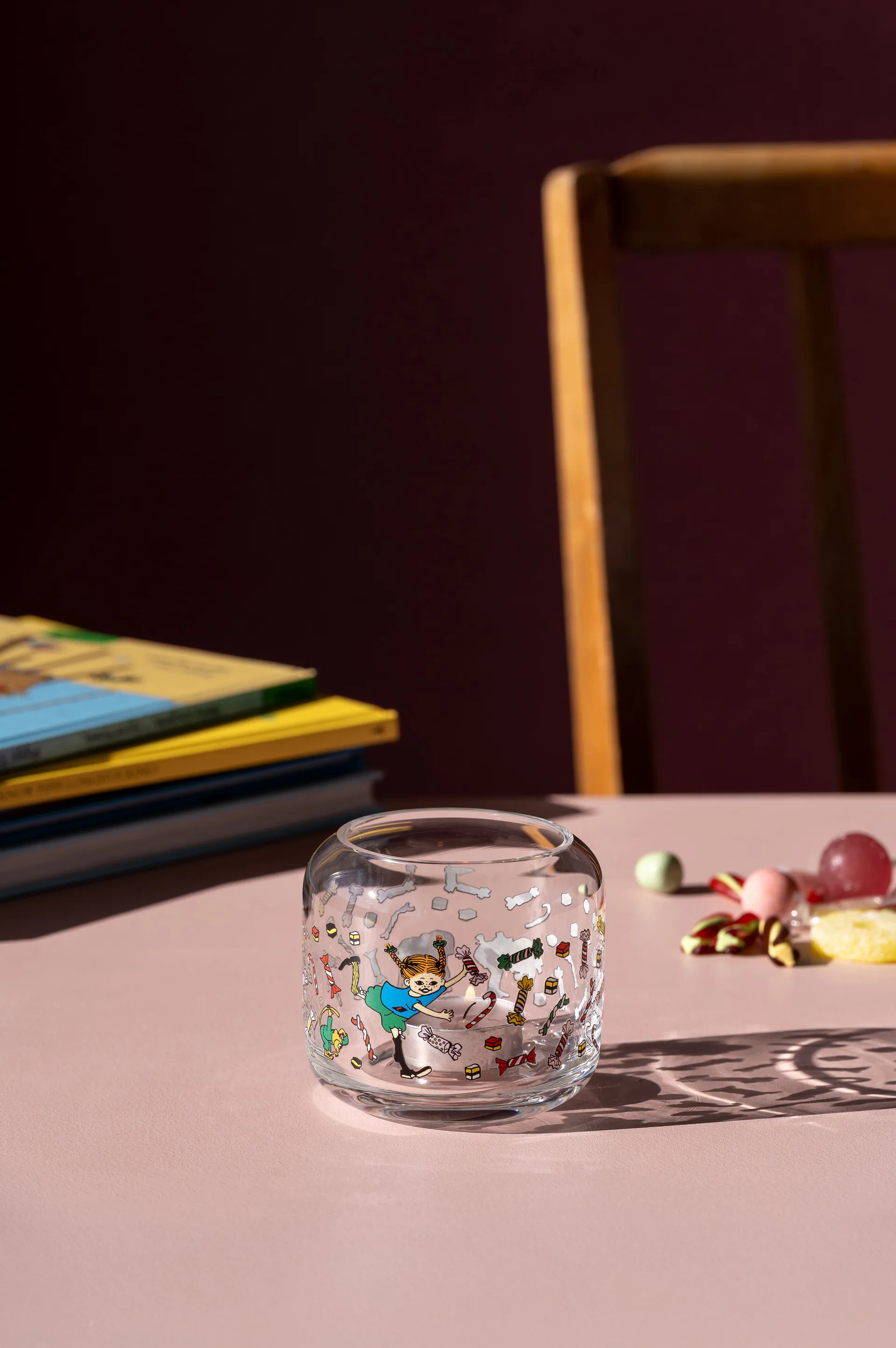 Pippi tealight holder Ø9x8 cm, Candy Muurla