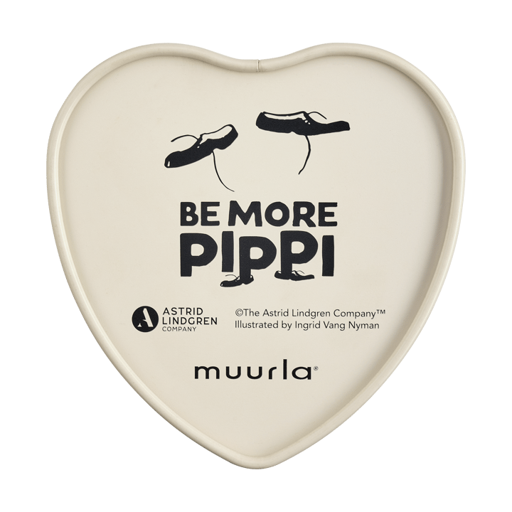 Pippi tin heart-shaped 4x10 cm, Be More Pippi Muurla