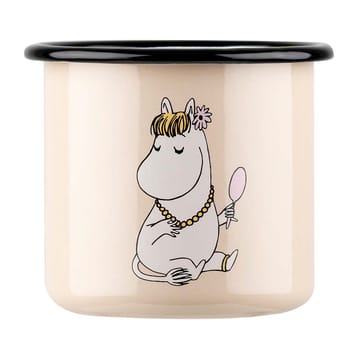 Snorkmaiden Retro enamel mug 37 cl - Beige - Muurla